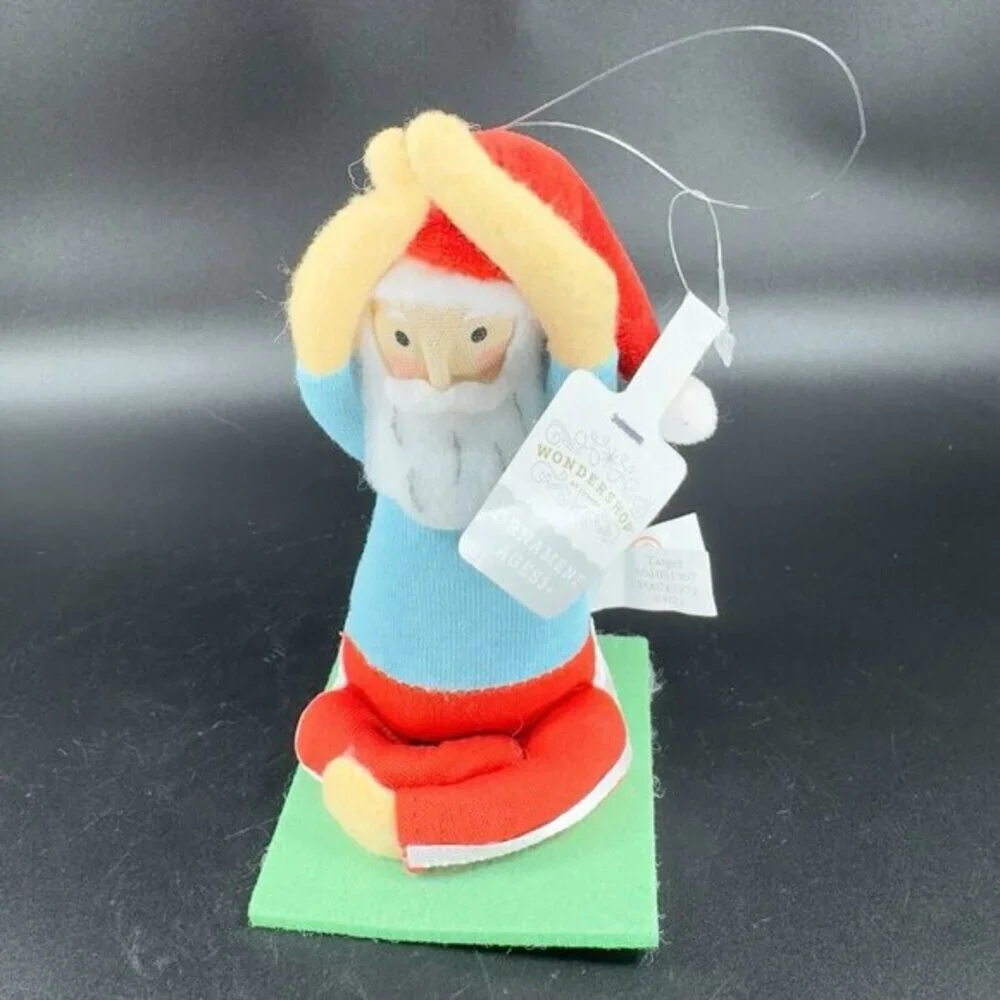 Target Contemporary Resting Santa Claus Ornament Figurine Fabric‎ Figurine Decor